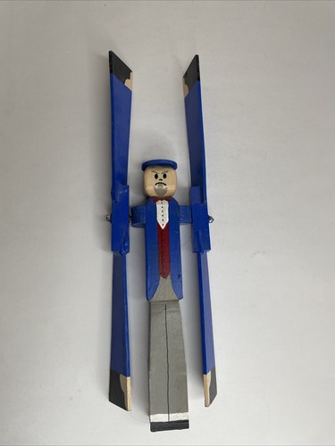 Vtg whirligig angry man bow - whirligig,